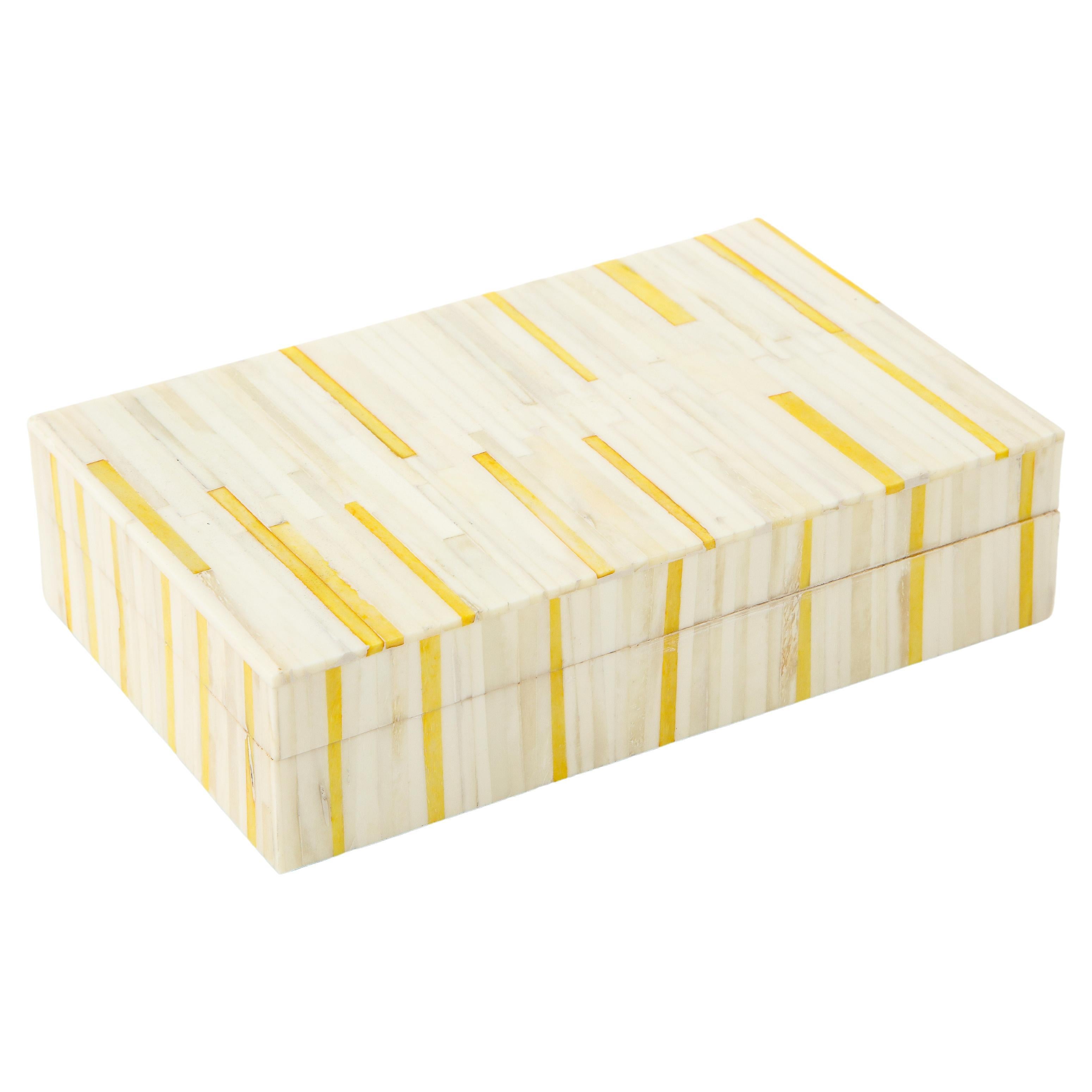 Yellow, Natural Bone Clad Box