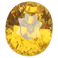Yellow Natural Sphene (Titanite) Ring, Pendant Loose Gemstone 5.10Ct Cushion Cut