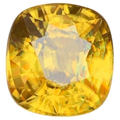 Yellow Natural Sphene (Titanite) Ring, Pendant Loose Gemstone 7.10Ct Cushion Cut