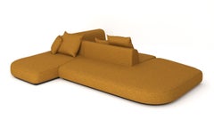 Yellow Ochre Modular Sofa Slope by Andrea Steidl for Delvis Unlimited