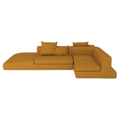 Yellow Ochre Modular Sofa Slope by Andrea Steidl for Delvis Unlimited