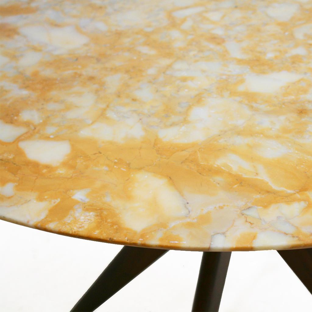 Yellow Onyx and Rosewood Italian Pedestal Table, 1950s 2