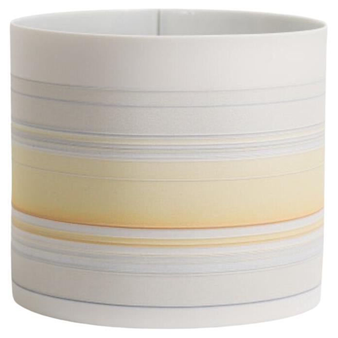 Vaso in porcellana giallo/arancio di Rachel Foxwell in vendita