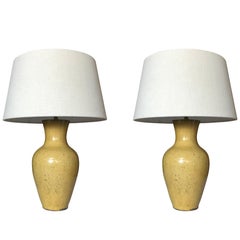 Yellow Pair Classic Shaped Lamps, China, Contemporary