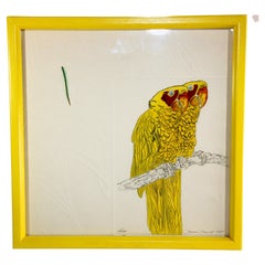 Yellow Parrots Couple in Love Painting