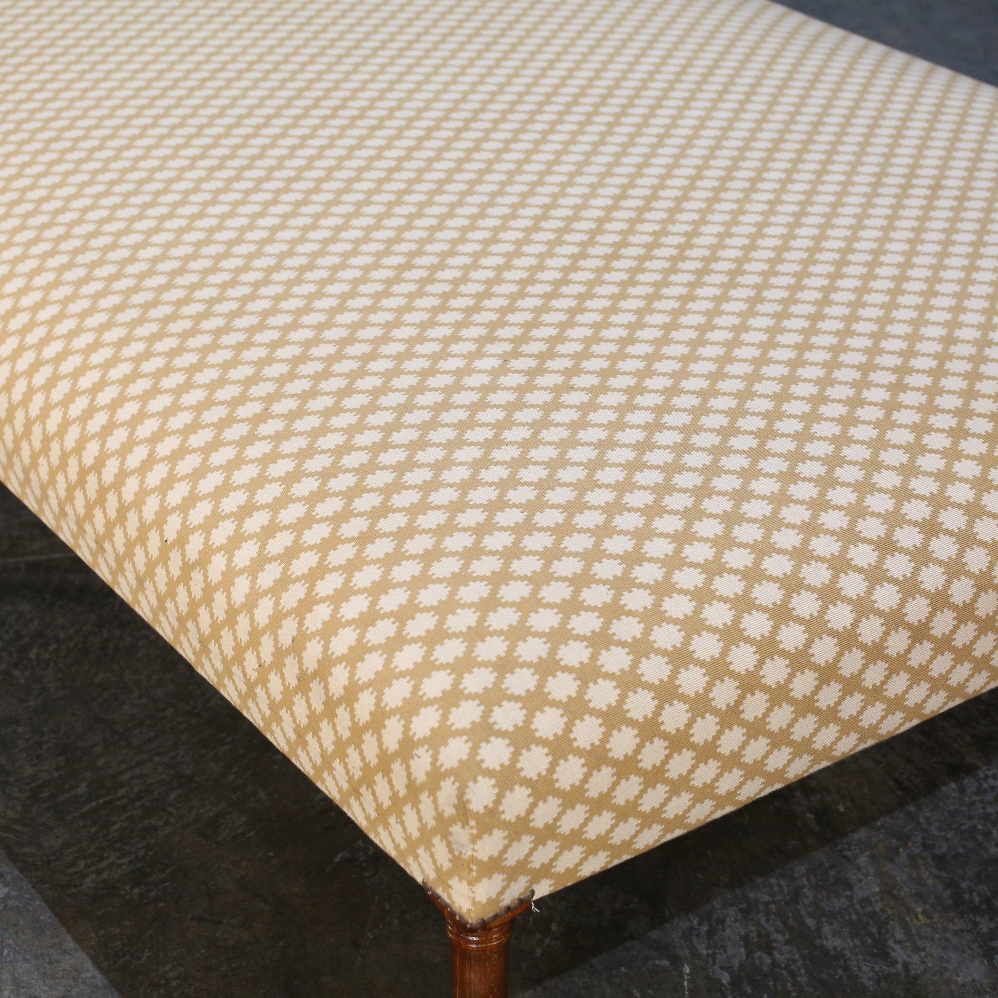 Modern Yellow Patterned Chesterfield Table For Sale