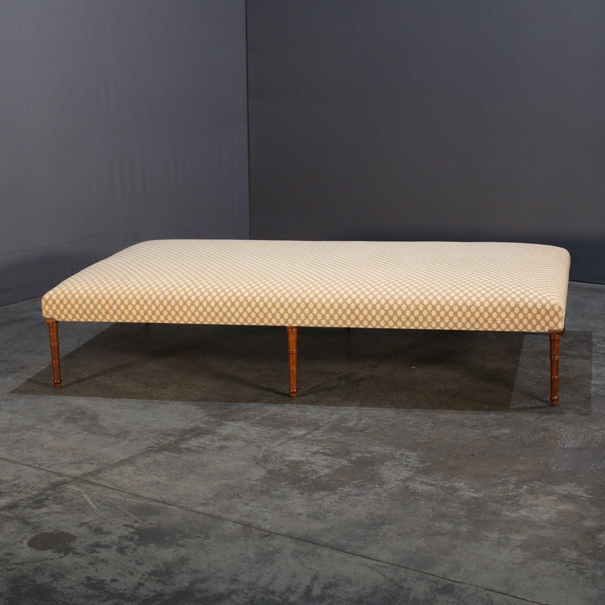 Yellow Patterned Chesterfield Table In Good Condition For Sale In Basildon, London