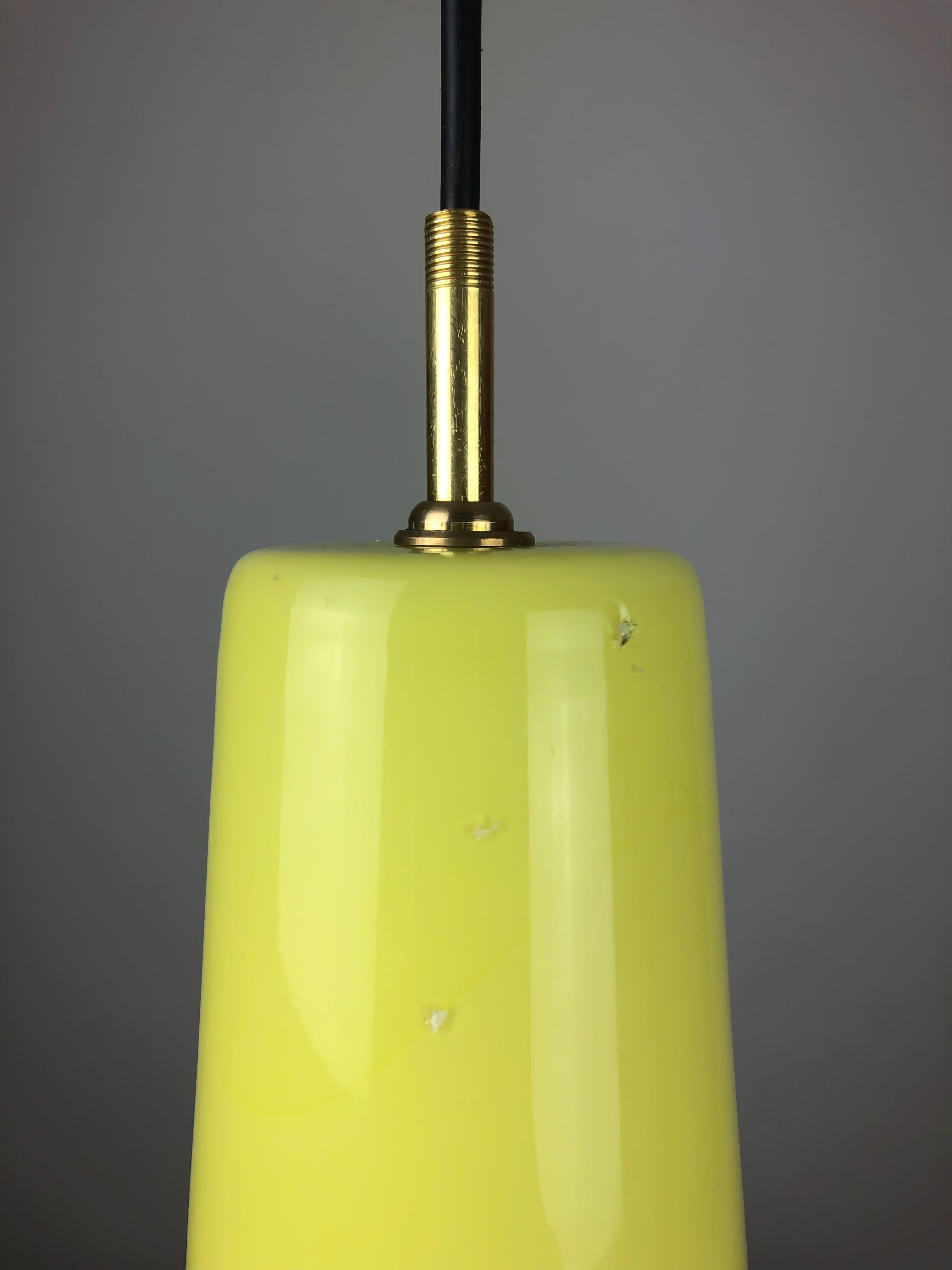 Mid-20th Century Yellow Pendant by Massimo Vignelli for Venini, 1950s