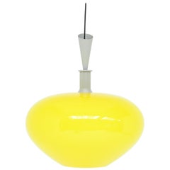 Yellow Pendant Lamp by Mazzega