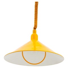 Yellow Pendant Lamp, E.S. Horn Aalestrup, Denmark, 1960s