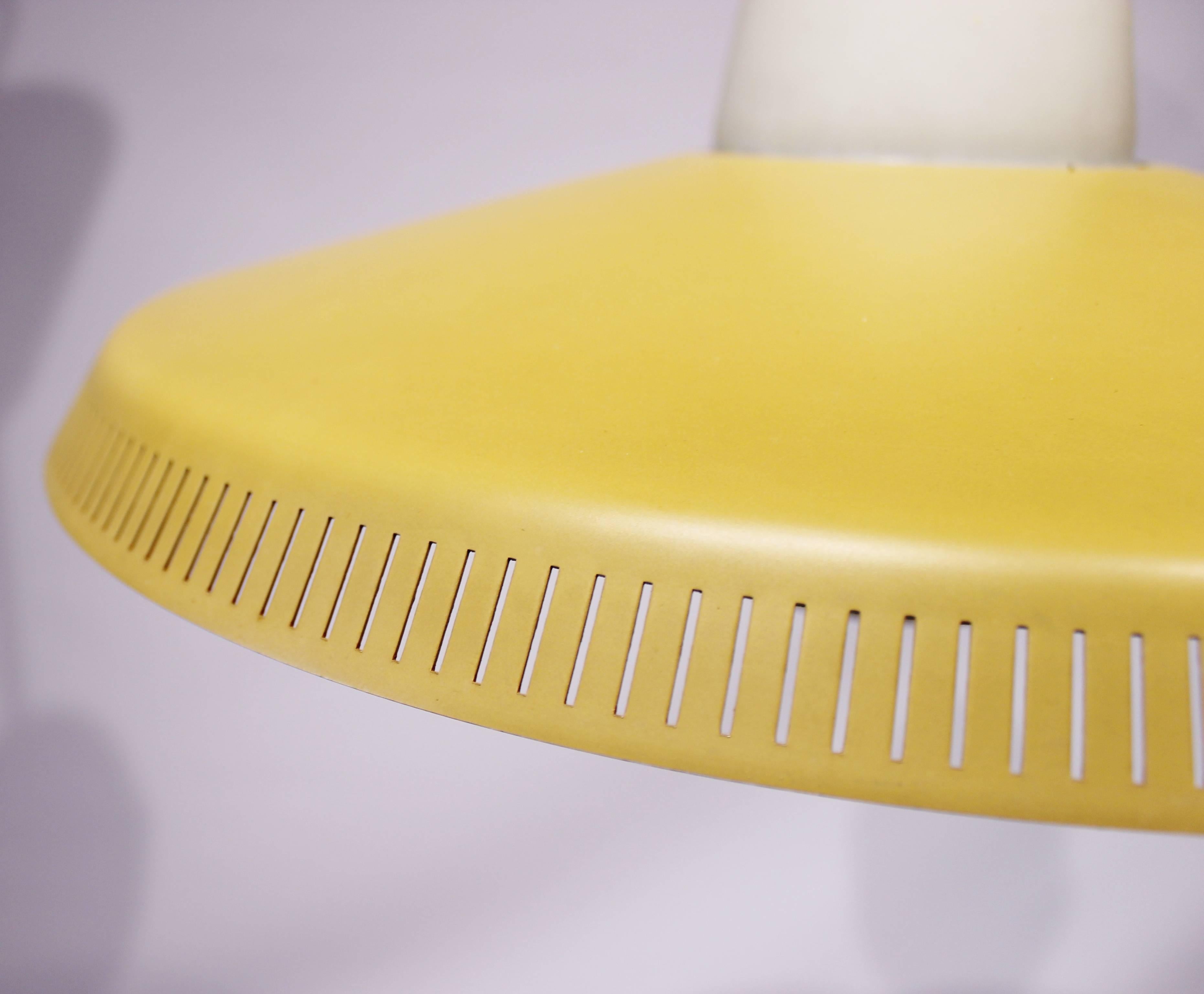 Yellow Pendant, P415 by Bent Karlby and Lyfa, 1960s In Good Condition For Sale In Lejre, DK
