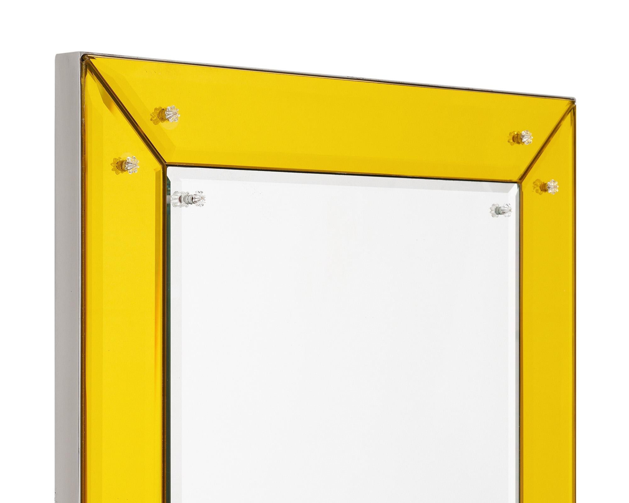 Moderne Philippe Starck miroir moderniste vintage jaune
