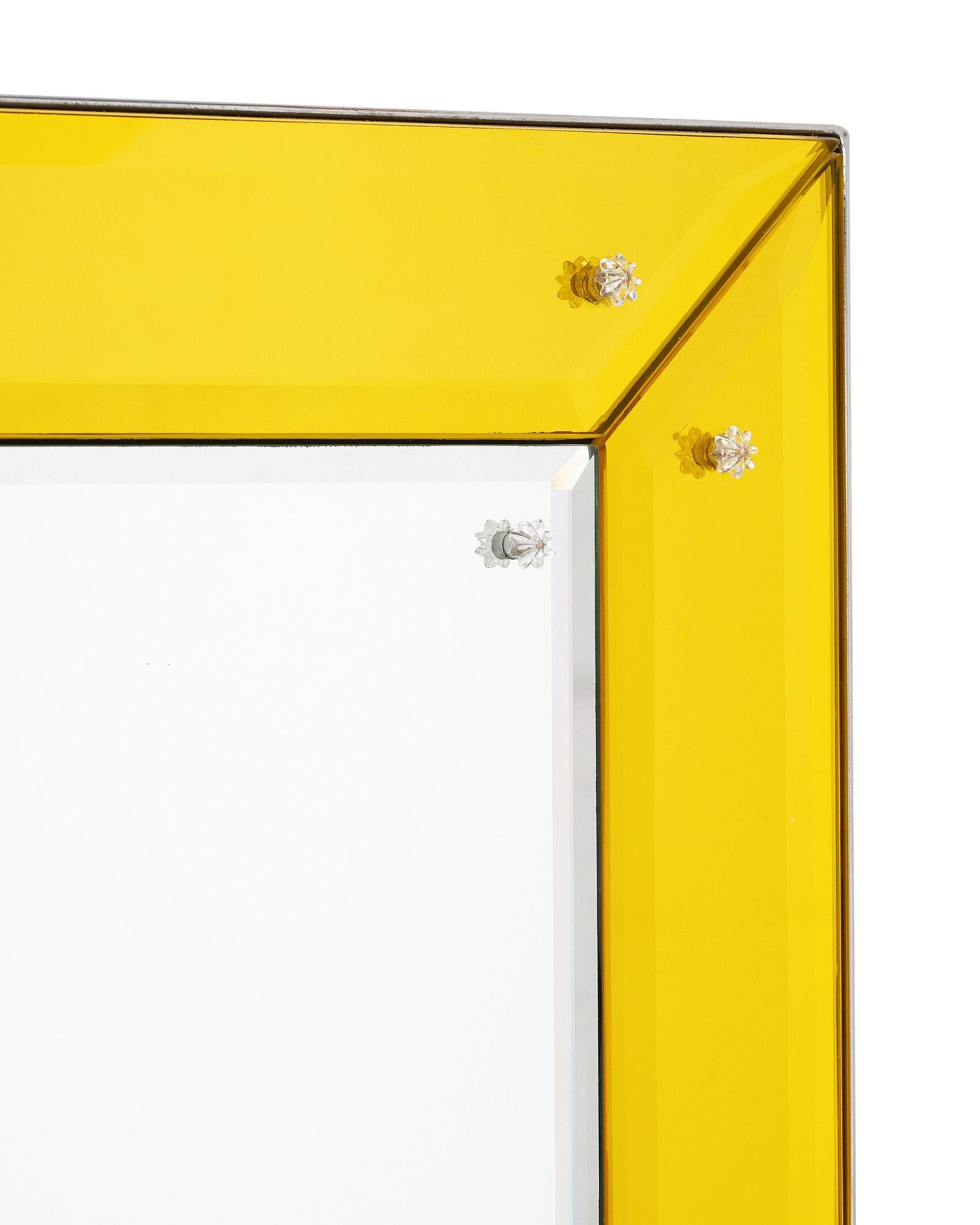 Français Philippe Starck miroir moderniste vintage jaune