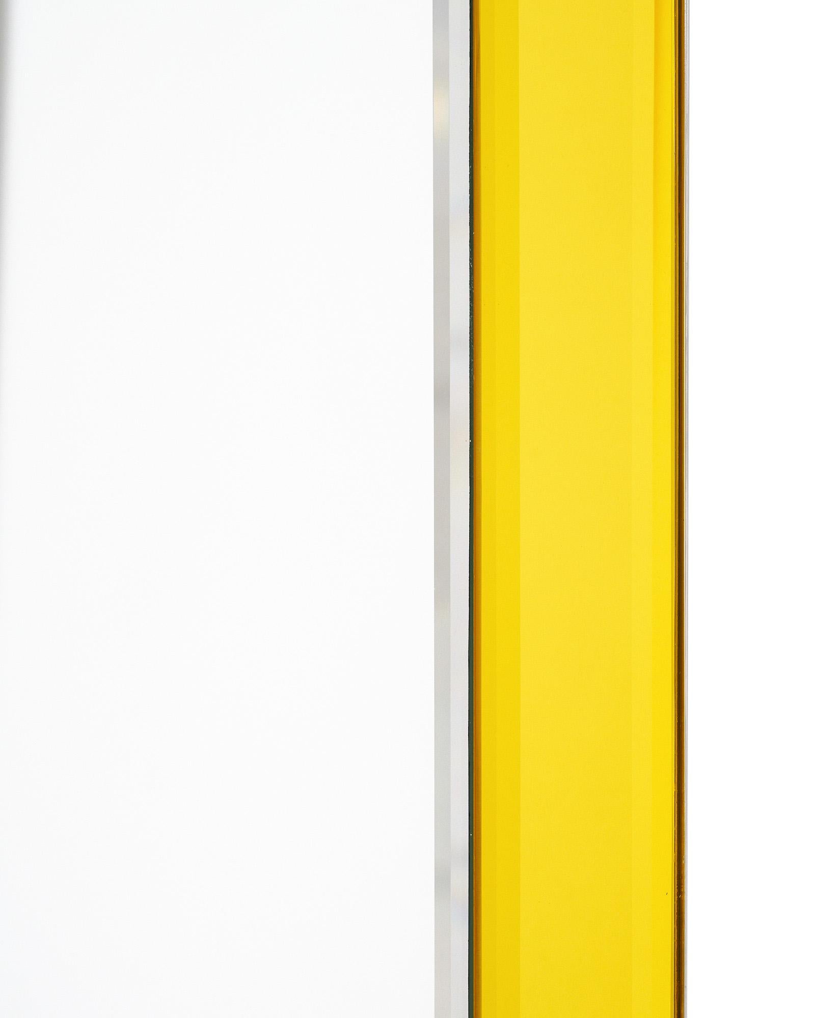 Métal Philippe Starck miroir moderniste vintage jaune