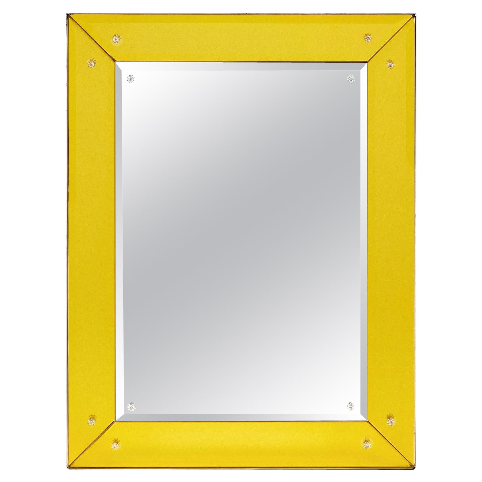 Philippe Starck miroir moderniste vintage jaune