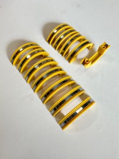 Yellow Phonic Resin Drawer/Door Pull with Aluminum Accent, Set of 23