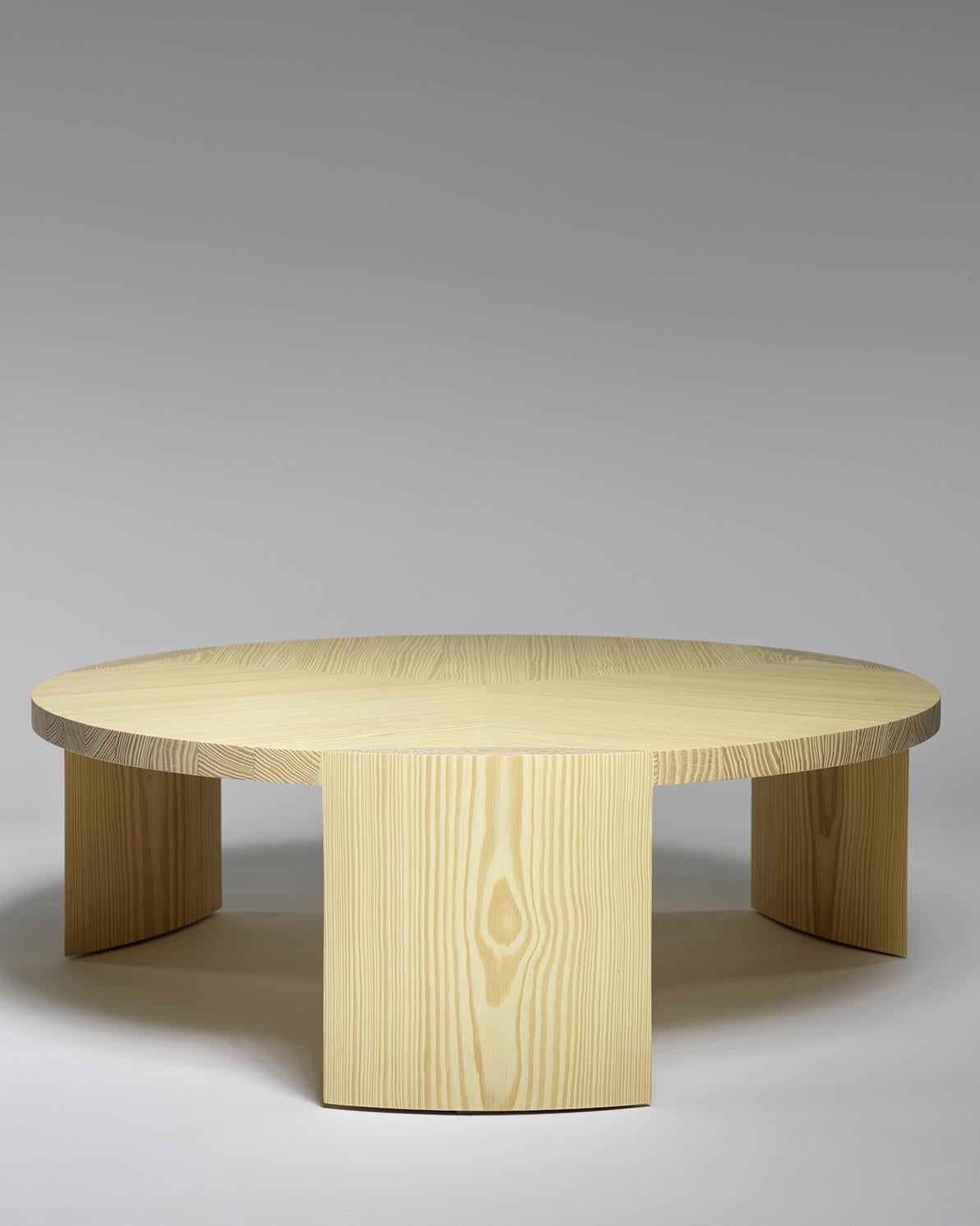 Hand-Crafted Yellow Pine Nort Coffee Table by Tim Vranken For Sale
