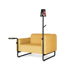 Yellow PK8 Armchair, Seat-Lamp Hybrid, Handmade Metal Structure by Paulo Kobylka