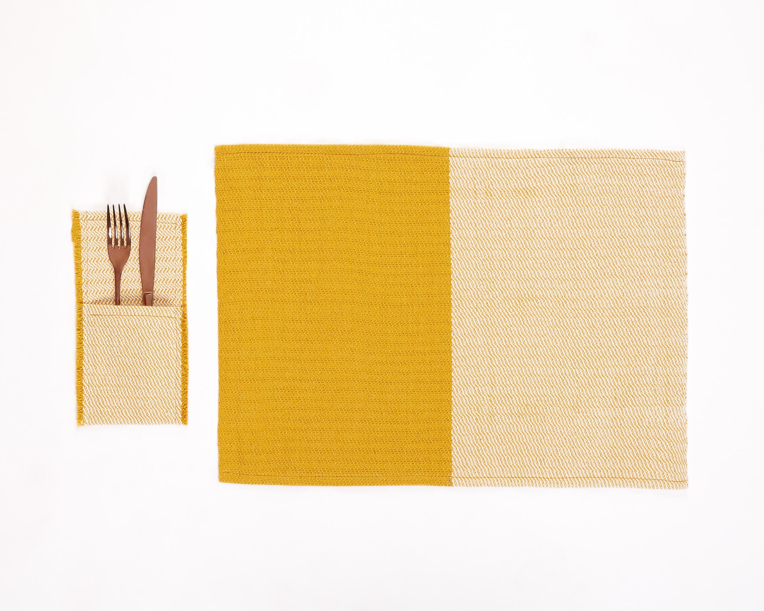 Guatemalan Yellow Placemat Set For Sale