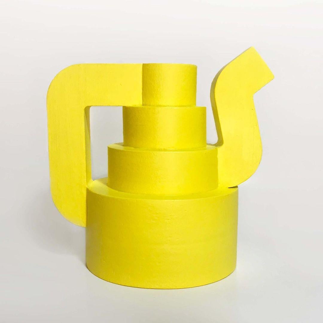Yellow Plakkenpot H coffee pot by Hanna Kooistra
Limited Edition of 100
Dimensions: 16.5 x 25 x 25.5 cm
Materials: abachi wood, food-safe and heat-resistant coating, acrylic paint
Available in other colors.

These coffee pots are a