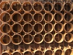 Yellow Plastic Wall or Ceiling Panels from a 1970s Swiss Bank