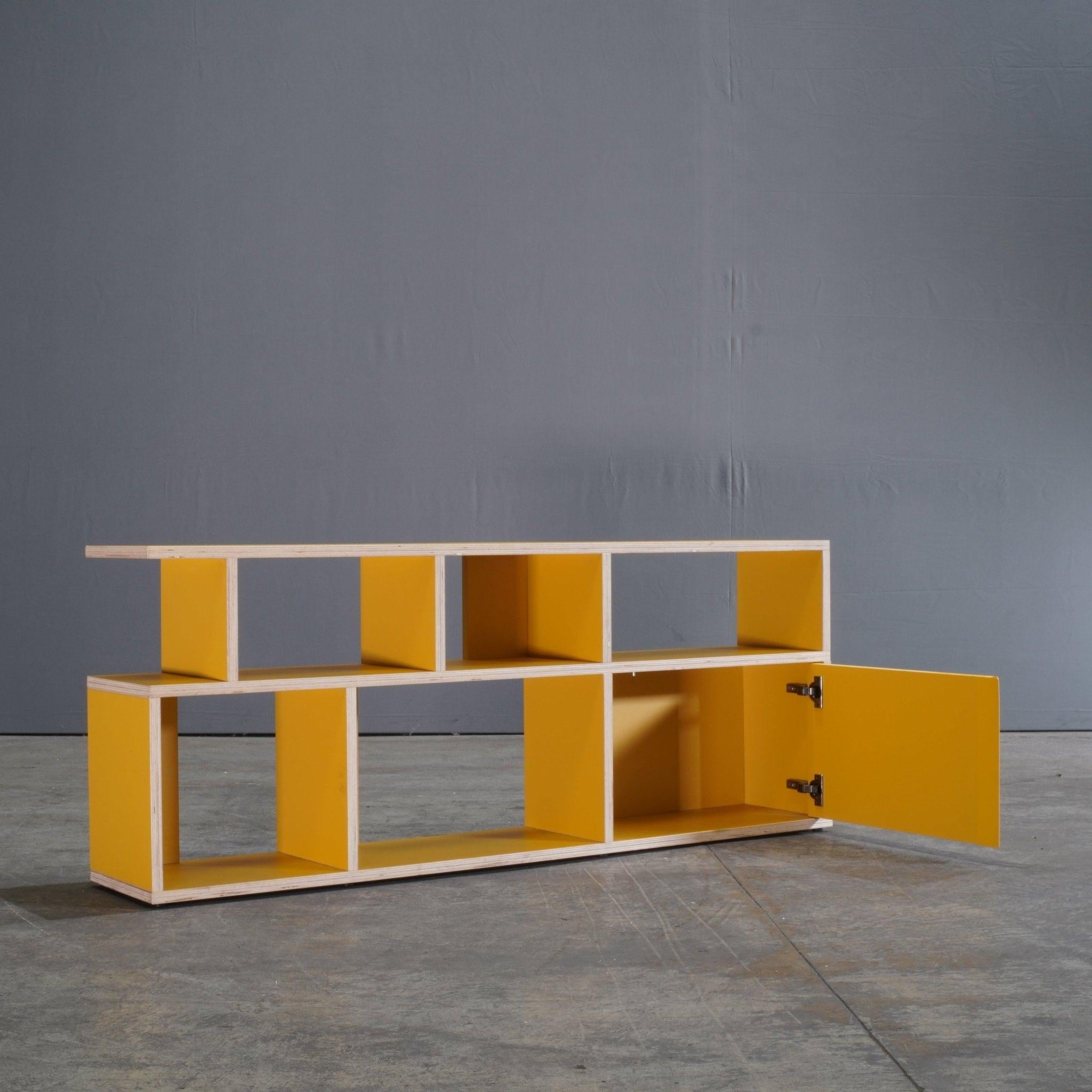 Yellow Plywood Sideboard by Tylko 1