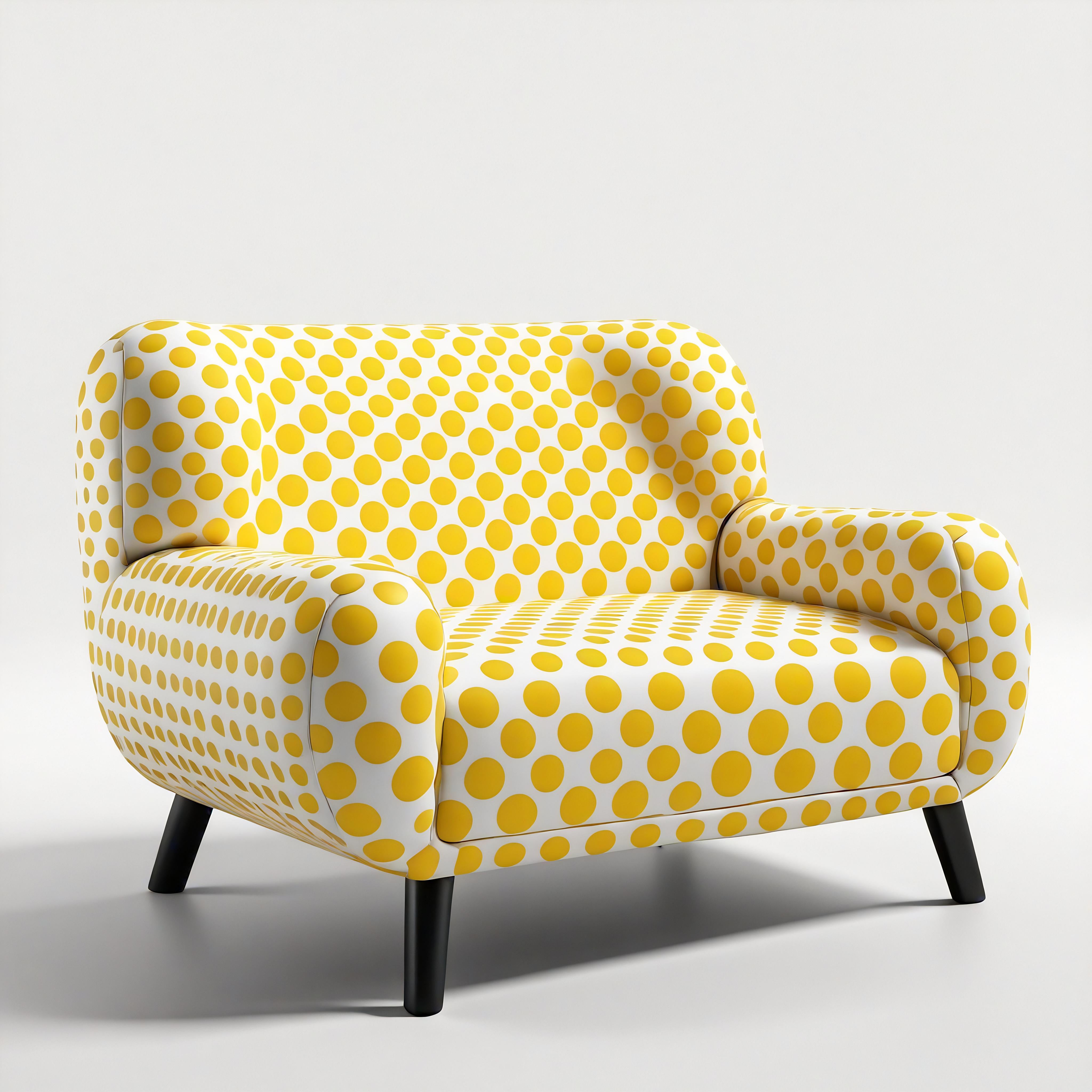 Voici notre chaise longue inspirée de Yayoi Kusama, une fusion unique de design contemporain et d'artisanat traditionnel. Cette chaise blanche frappante est ornée de pois rouges ludiques, capturant l'essence du style emblématique de Kusama. Avec ses