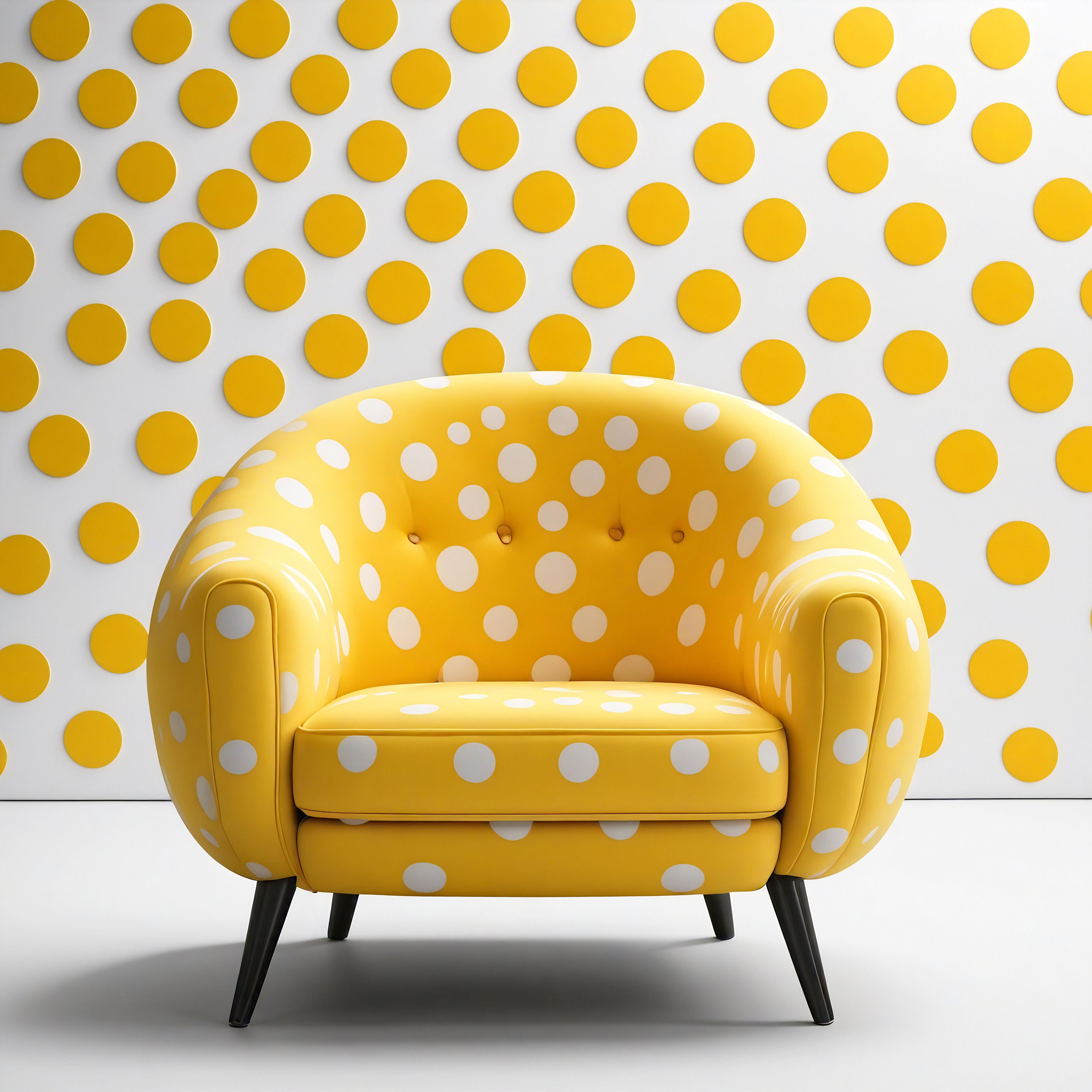 Voici notre chaise longue inspirée de Yayoi Kusama, une fusion unique de design contemporain et d'artisanat traditionnel. Cette chaise blanche frappante est ornée de pois rouges ludiques, capturant l'essence du style emblématique de Kusama. Avec ses