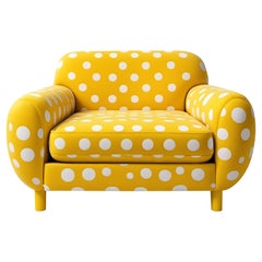 Yellow Polkadot Lounge Chair