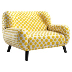 Chaise longue en polkadot jaune