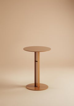 Yellow Portman Side Table in Steel with Brass Designed by Master for Lemon