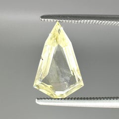 Yellow portrait cut Sri Lankan sapphire, 2.21 carat, mine to market, unheated