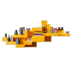 Yellow Primitive Bookshelf by Studio Nucleo, Made in Italy
