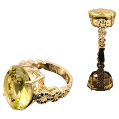 Yellow Quartz
8.56cts
, Black Diamond
52=0.65 cts
18KY Gold Ring Yellow Quartz
8.56cts
, Black Diamond
52=0.65 cts
18KY Gold Ring