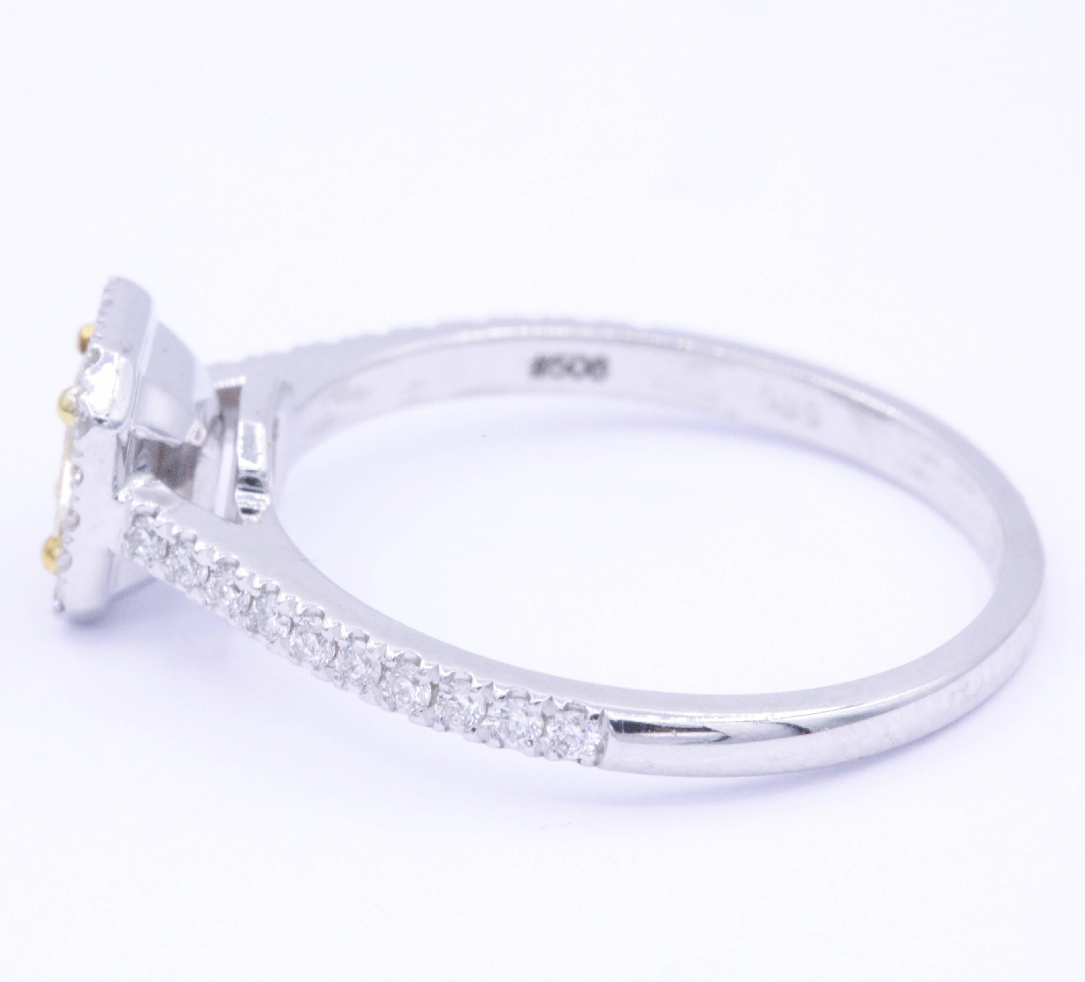 radiant halo engagement ring