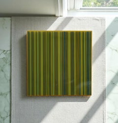 Yellow Raimbow 2025 Op Art Acrylic on Wood, Kinetic, Italy, 2010+