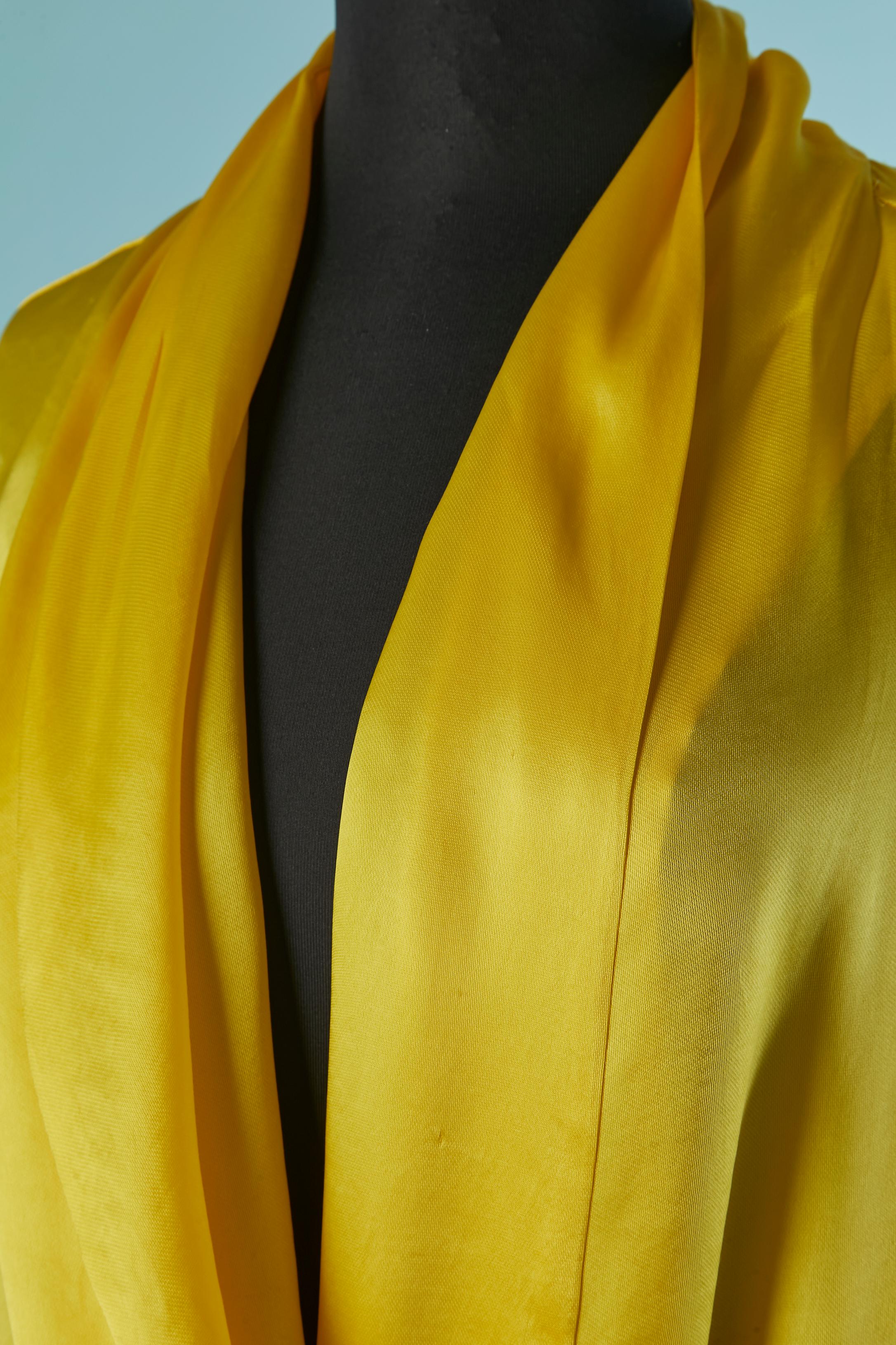 Yellow rayon wrap shirt DRIES VAN NOTEN In Excellent Condition For Sale In Saint-Ouen-Sur-Seine, FR