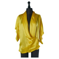 Yellow rayon wrap shirt DRIES VAN NOTEN
