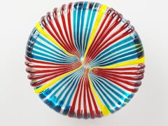 Yellow, Red, Blue, Green, and Teal Murano Glass Paperweights, 1970s, Set of 2