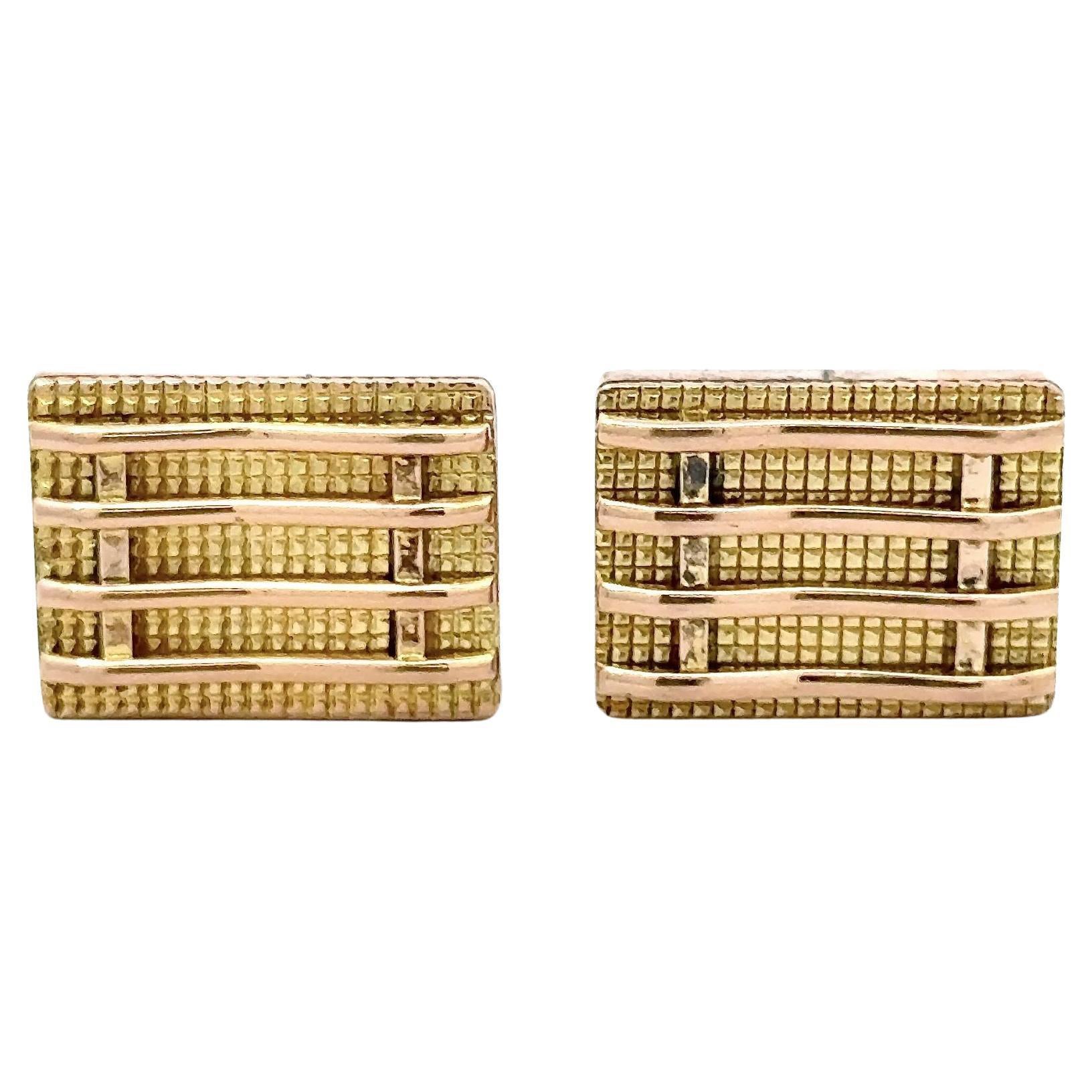 Yellow
Rose Retro 1940
s Vintage 14K Gold Cufflinks