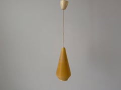 Gelbe Pendelleuchte mit Rotaflex-Schirm von Yasha Heifetz, 1960er Jahre, Deutschland