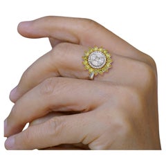 Bague ronde jaune 