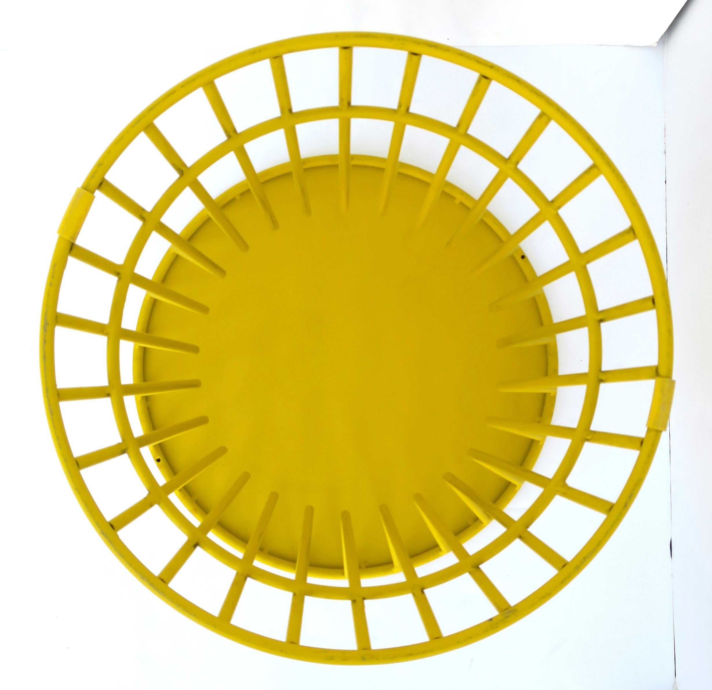 Round Side or End Table in Yellow Platner Style For Sale 6