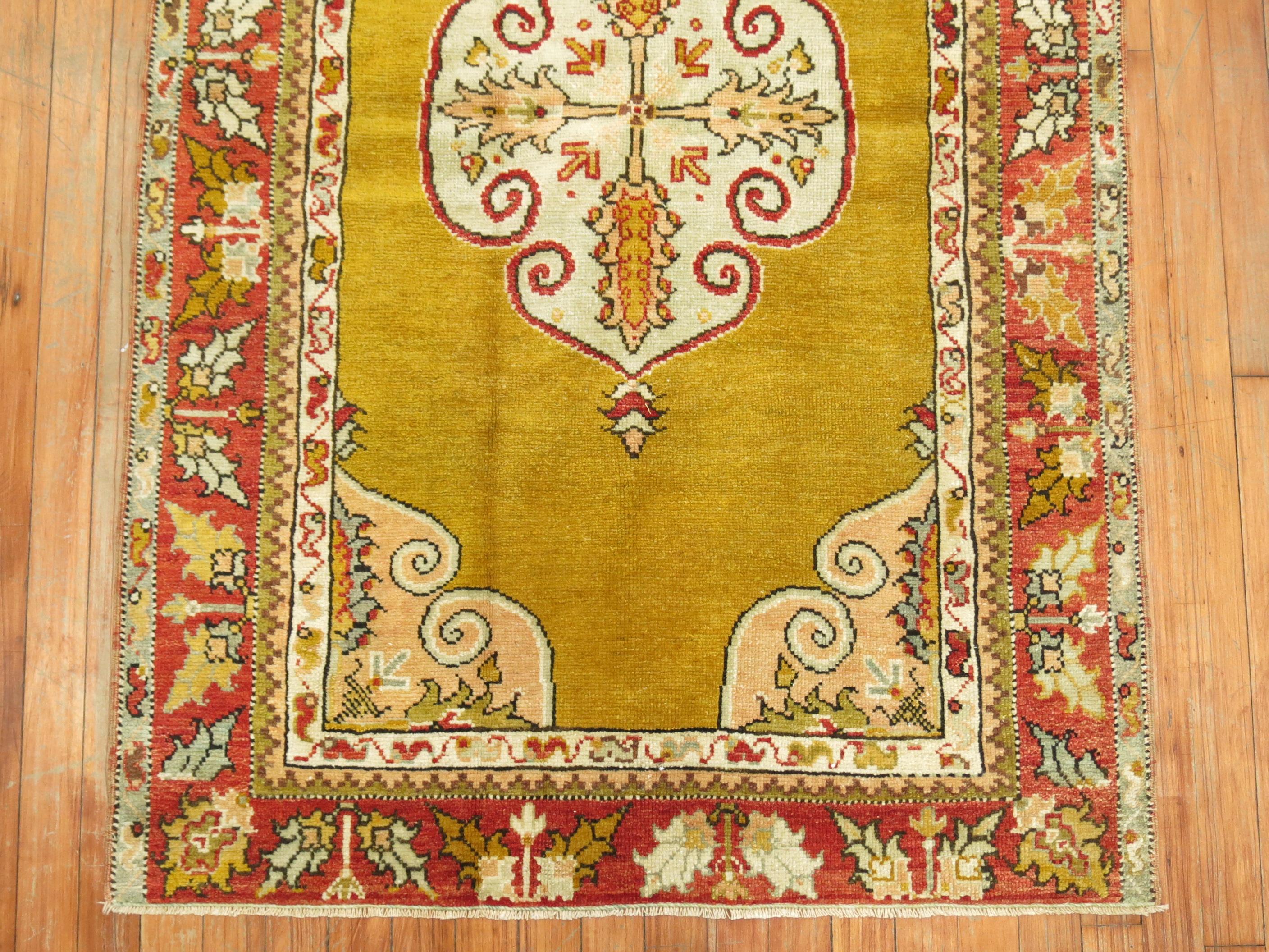 yellow turkish rug