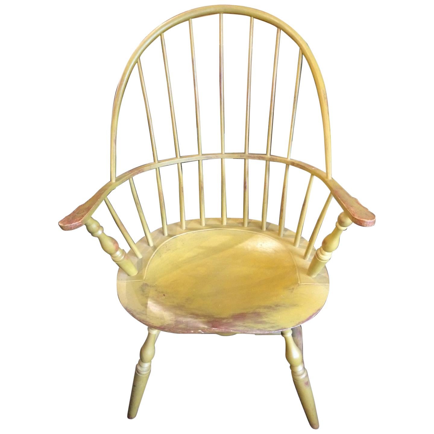 Yellow "Sac Back" Windsor Chair