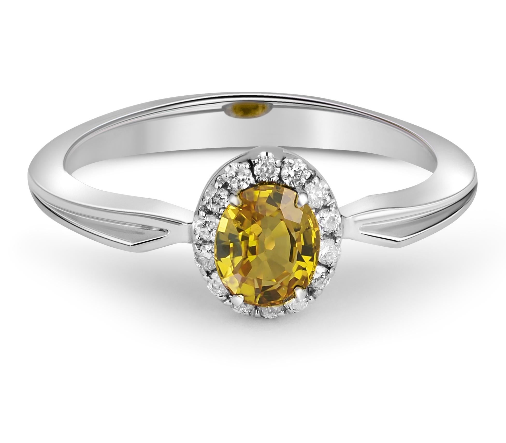 For Sale:  Yellow Sapphire 14k Gold Ring 5