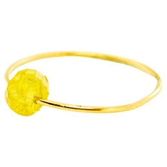Yellow Sapphire 18 Karat Yellow Gold Planet Boho Chic Band Ring INTINI Jewels