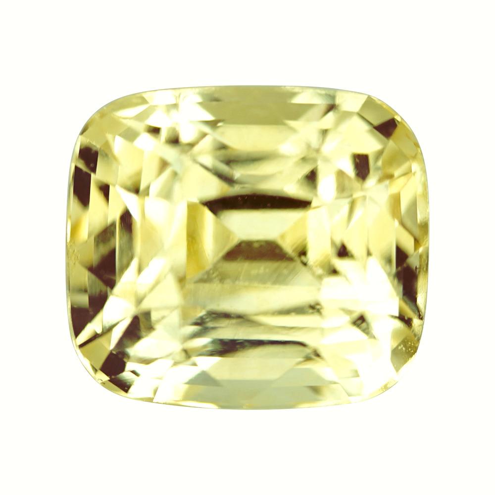 A dreamy cushion shaped 1.59 carat natural, certified unheated, Sri Lankan yellow sapphire reflecting the light in a luminous sunrise glow has an unsurpassed beauty that will shine in a custom made jewellery setting.

This yellow sapphire is