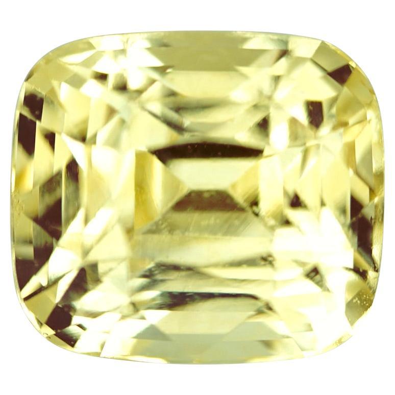Yellow Sapphire 2.26 Ct Cushion Natural Unheated For Sale