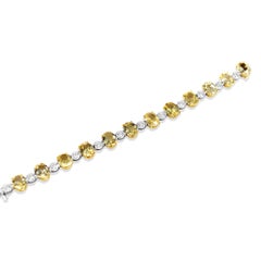 Yellow Sapphire and Diamond Bracelet